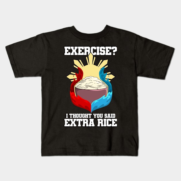 Rice Philippines Filipino Kids T-Shirt by KAWAIITEE